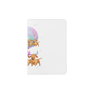 Christmas Dachshund Reindeer Santa Dog Mom Passport Holder