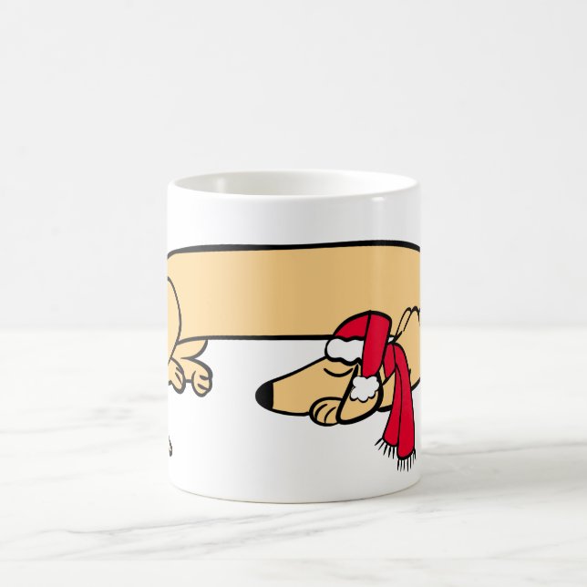 Christmas Dachshund Sleeping Mug (Center)