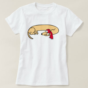 Christmas Dachshund Sleeping T-Shirt