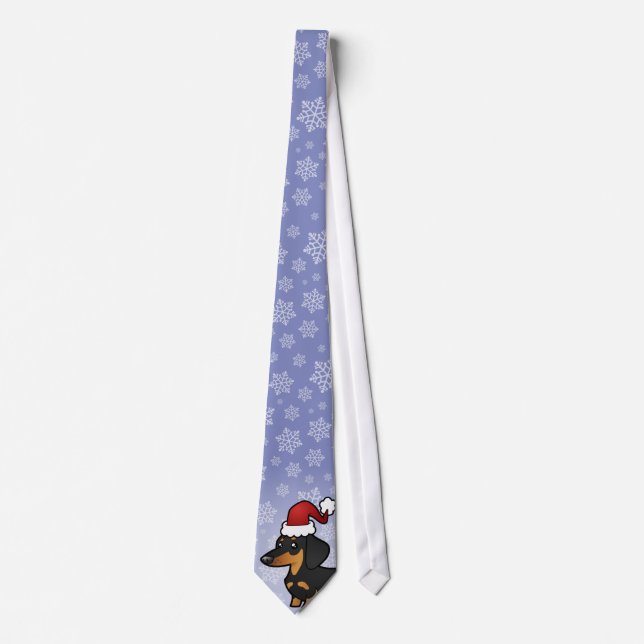 Christmas Dachshund (smooth coat) Tie (Front)