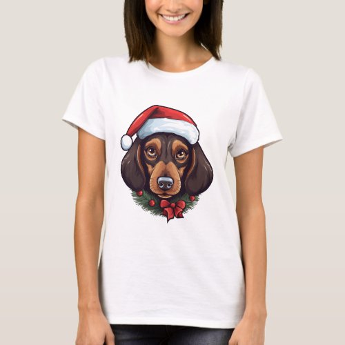 Christmas Dachshund T_Shirt