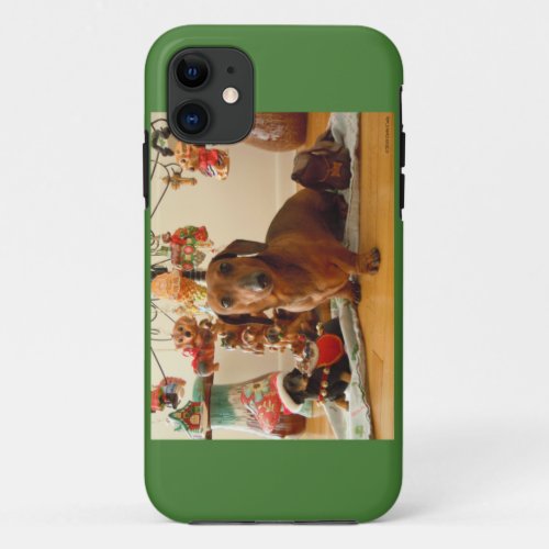 Christmas Dachshund Ver1 iPhone 5 Case_Mate iPhone 11 Case