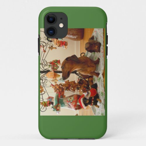 Christmas Dachshund Ver2 iPhone 5 Case_Mate iPhone 11 Case