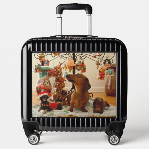 Christmas Dachshund Version 2 Luggage