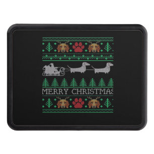 Christmas Dachshund Wiener Dog Dachshund Ugly Chri Hitch Cover
