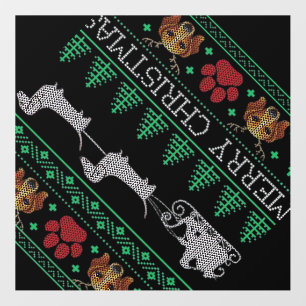 Christmas Dachshund Wiener Dog Dachshund Ugly Chri Wall Decal