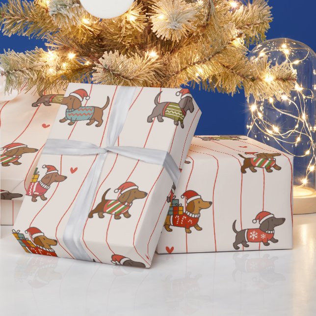 Christmas Dachshund  Wrapping Paper (Holidays)