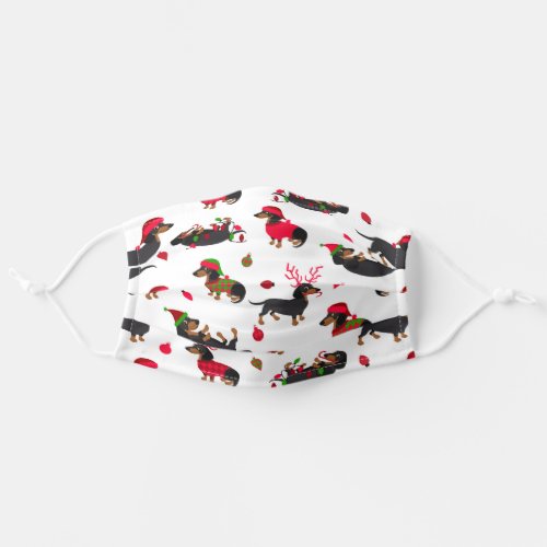 Christmas Dachshunds Adult Cloth Face Mask