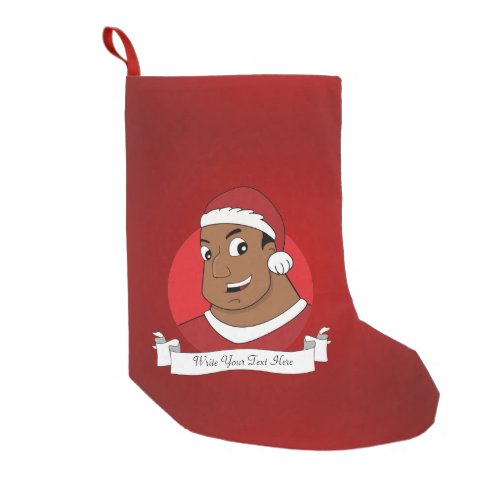 Christmas dad young man cartoon small christmas stocking