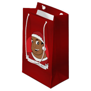 Christmas dad/ young man cartoon small gift bag