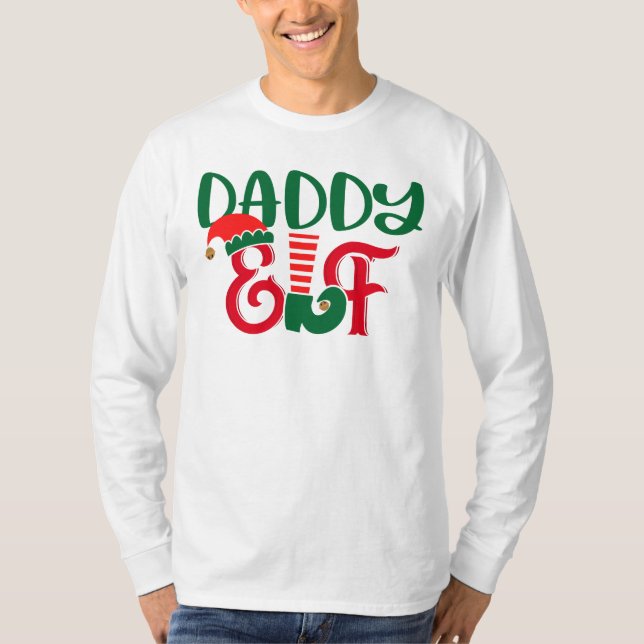 Christmas Daddy Elf T-Shirt (Front)