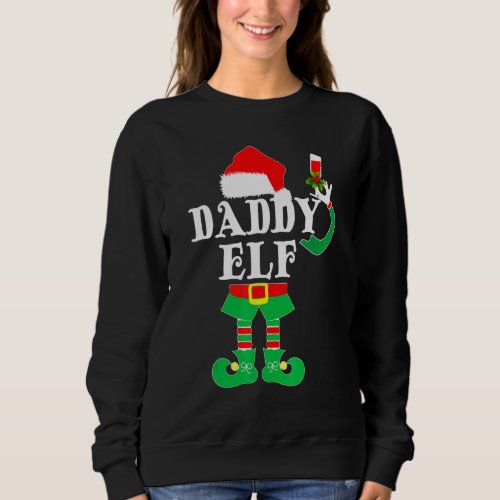 Christmas Daddy ELF Xmas Pajama Matching Family Sweatshirt