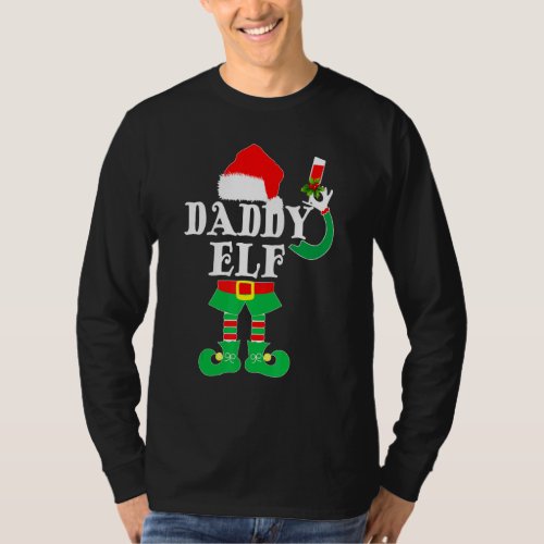 Christmas Daddy ELF Xmas Pajama Matching Family T_Shirt