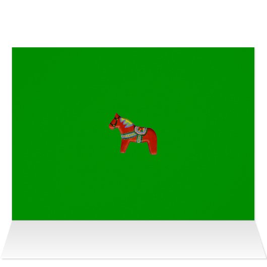 Christmas Dala Horse Card (Inside Horizontal (Top))