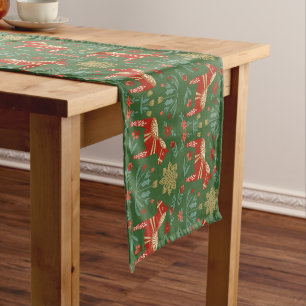 Christmas Dala Horse Medium Table Runner