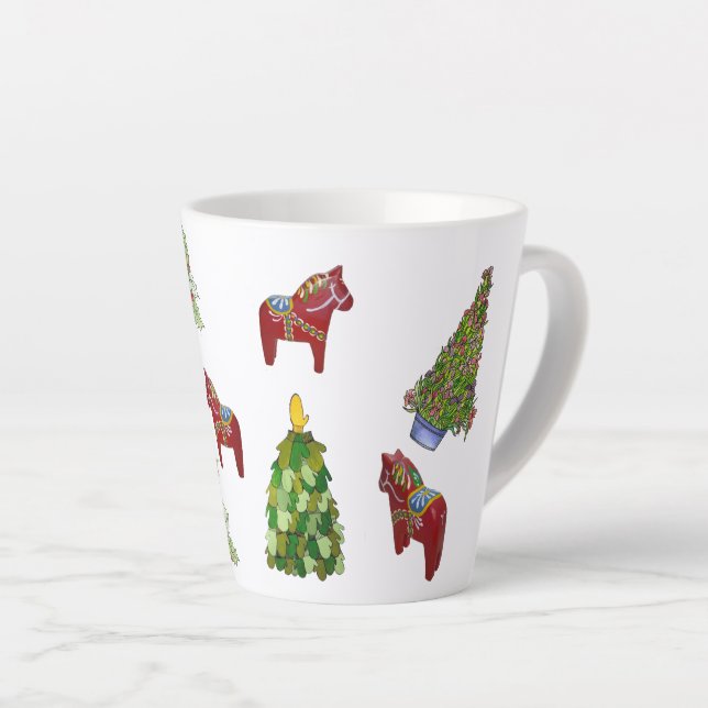 Christmas Dala Horses Mug (Right Angle)