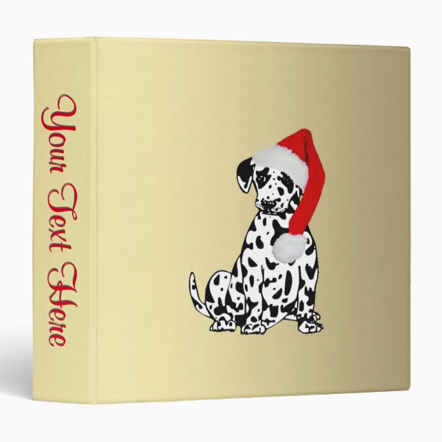 Christmas Dalmatian 3 Ring Binder (Front/Spine)