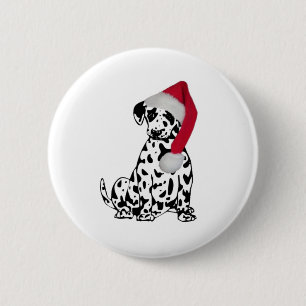 Christmas Dalmatian Button