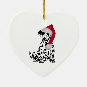 Christmas Dalmatian Ceramic Ornament