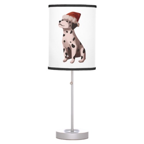 christmas dalmatian Classic T_Shirt Table Lamp
