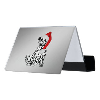 Christmas Dalmatian Desk Business Card Holder