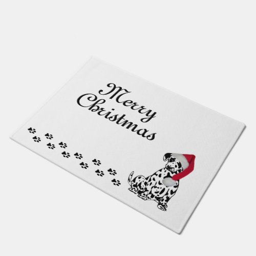 Christmas Dalmatian Doormat