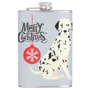 Christmas Dalmatian Flask