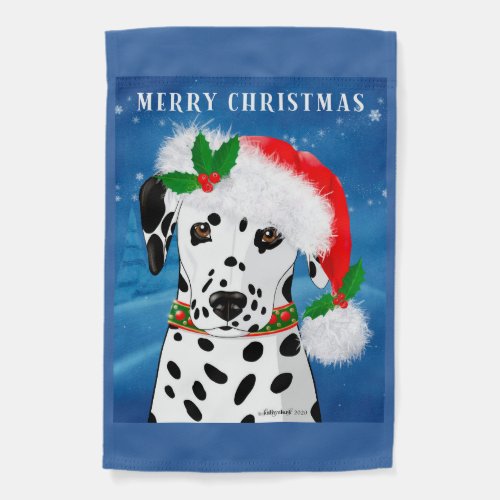 Christmas Dalmatian Garden Flag