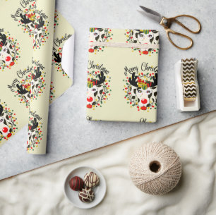 christmas dalmatian gift wrapping paper
