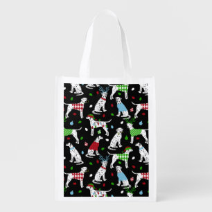 Christmas Dalmatian Grocery Bag