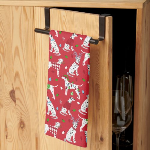 Christmas Dalmatian Kitchen Towel