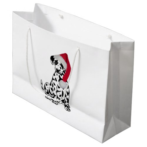 Christmas Dalmatian Large Gift Bag