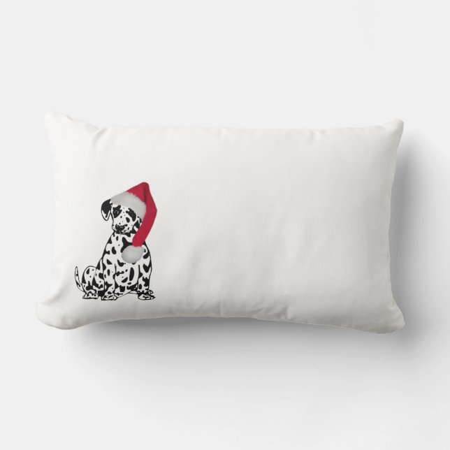 Christmas Dalmatian Lumbar Pillow (Front)