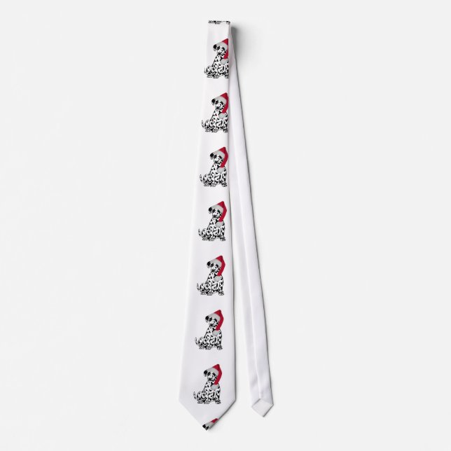 Christmas Dalmatian Neck Tie (Front)