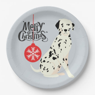Christmas Dalmatian Paper Plates