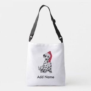 Christmas Dalmatian Personalized Crossbody Bag