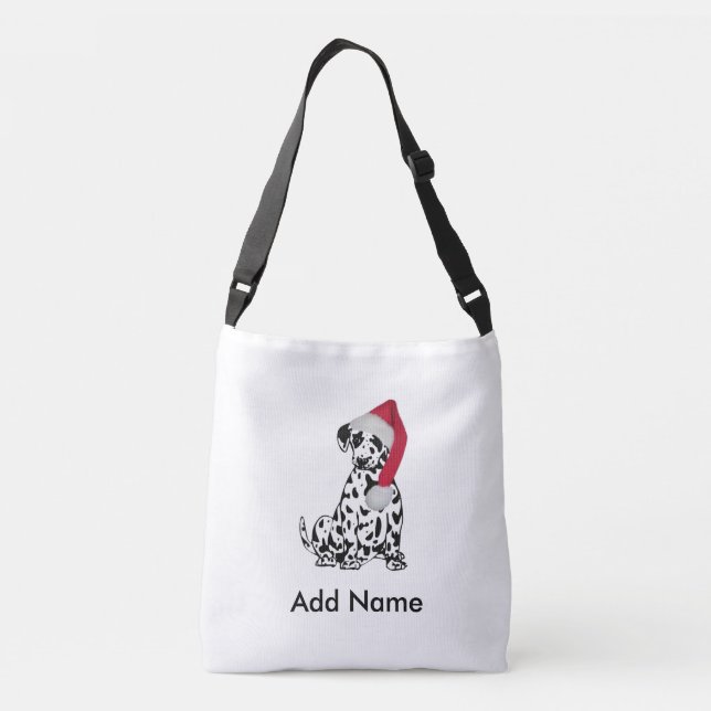 Christmas Dalmatian Personalized Crossbody Bag (Back)