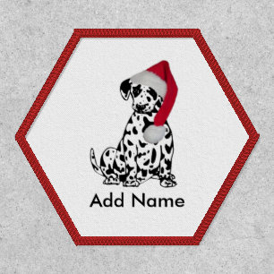Christmas Dalmatian Personalized Patch