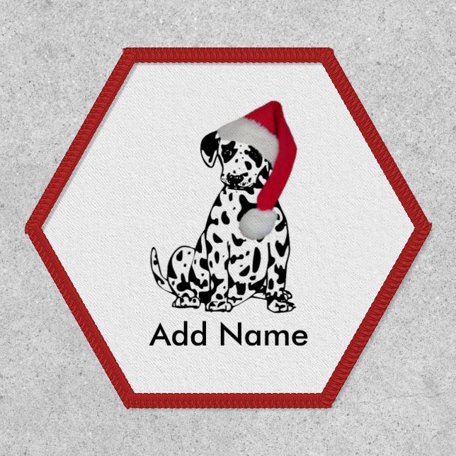 Christmas Dalmatian Personalized Patch (Front)