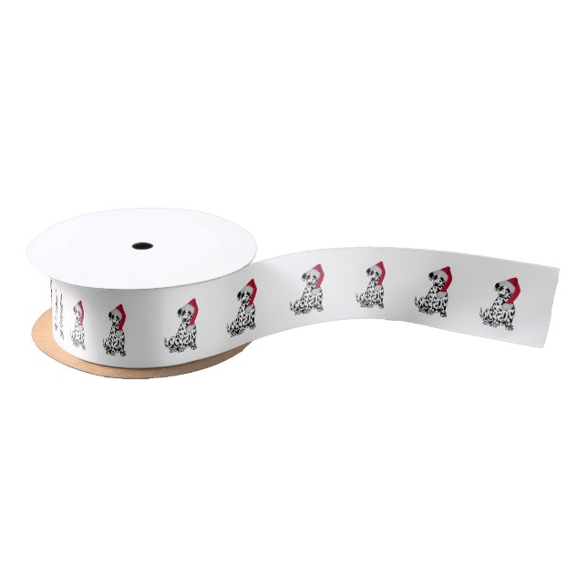 Christmas Dalmatian Satin Ribbon (Spool)