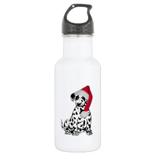 Christmas Dalmatian Stainless Steel Water Bottle
