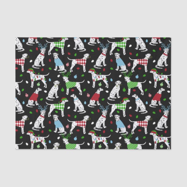 Christmas Dalmatian Tissue Paper (Front)