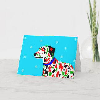 christmas dalmation holiday card
