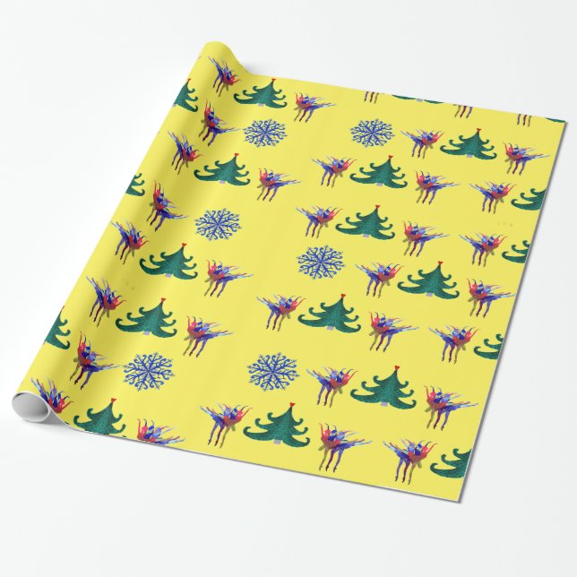 Christmas Dance Wrapping Paper (Unrolled)