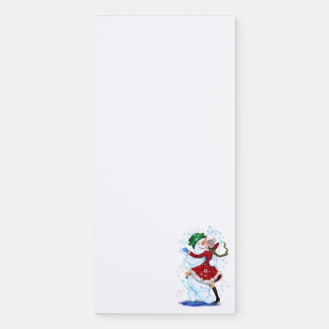 Christmas Dancers Magnetic Notepad (Front)