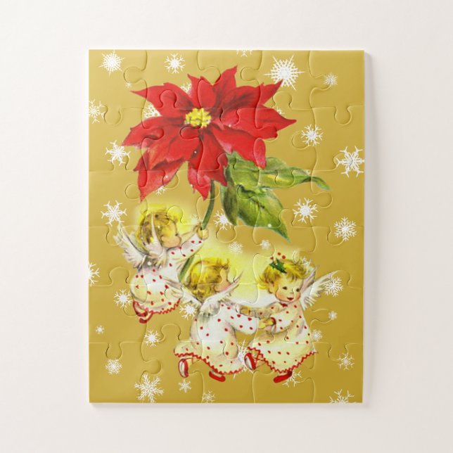 Christmas Dancing Baby Angels Children's Puzzle (Vertical)