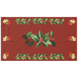 Christmas Dancing Baby Angels on Red Tablecloth