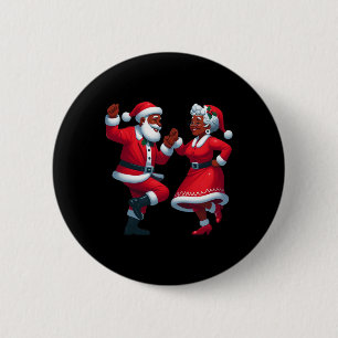 Christmas Dancing Black African American Santa Mrs Button