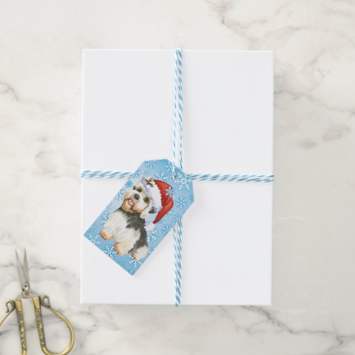 Christmas Dandie Dinmont Terrier Gift Tags