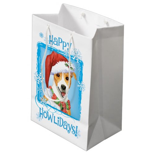 Christmas DanishSwedish Farmdog Medium Gift Bag